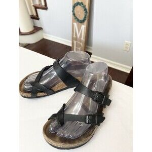 Birkenstock size 37 Mayari Black Sandals Women 7 Normal Fit comfort arch support